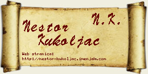 Nestor Kukoljac vizit kartica